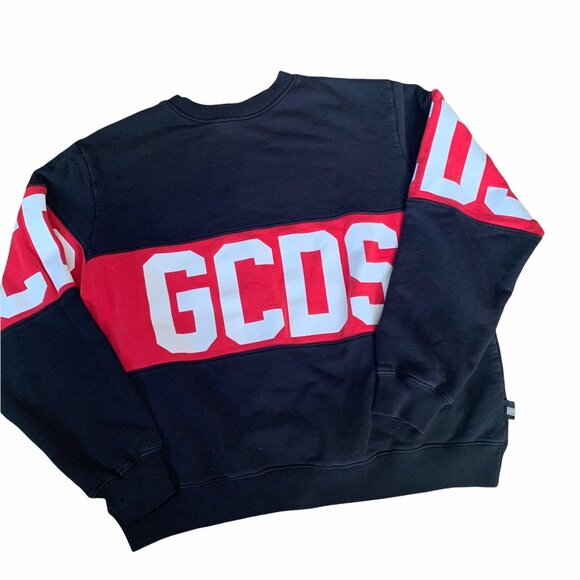 GCDS Logo Band Crewneck Streetwear Mens Sweatshirt M - Picture 5 of 12